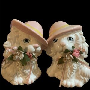 Vintage male and female cocker spaniel